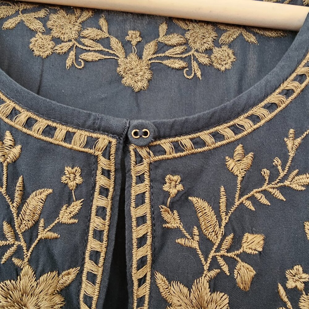 J.Jill Heavily Embroidered Tunic Top XL - Picture 2 of 8